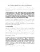 Desarrollo Histórico de la Administración de Personal