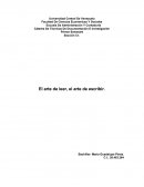 Arte de escribir, arte de leer