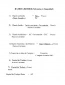 Ratios Finanzas RATIOS LIQUIDEZ (Solvencia en Capacidad)
