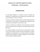 CÓDIGO DE COMPORTAMIENTO MORAL PERSONAL Y PROFESIONAL