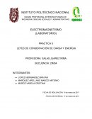 PRACTICA 5 LEYES DE CONSERVACIÓN DE CARGA Y ENERGIA