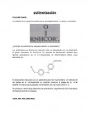 Polimerización POLIURETANOS