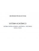 SISTEMA CONTROL HORARIO y ASISTENCIA - POSTGRADO Análisis y Diseño