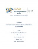 Orígenes Filosóficos Y Científicos De La Psicología.