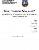 EMBARAZO ADOLESCENTE EN ENFERMERIA