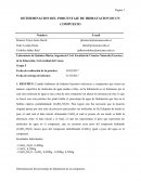 DETERMINACIÓN DEL PORCENTAJE DE HIDRATACION DE UN COMPUESTO Laboratorio de Química Básica