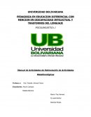 PEDAGOGIA EN EDUCACION DIFERENCIAL CON MENCION EN DISCAPACIDAD INTELECTUAL Y TRASTORNOS DEL LENGUAJE