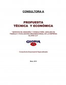 Servicio de asesoría y consultoría: análisis de trabajo y evaluación organizacional de la empresa Gloria S.A