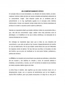 UN COMPORTAMIENTO ÉTICO.