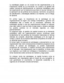 La estrategia juegan un rol crucial en las organizaciones y su importancia reside en la innovación.