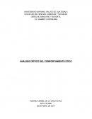UN ANALISIS CRÍTICO DEL COMPORTAMIENTO ETICO