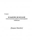 EL MAESTRO IGNORANTE Cinco lecciones sobre la emancipación intelectual