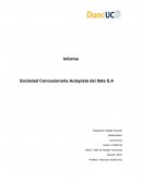 Informe Sociedad Concesionaria Autopista del Itata S.A