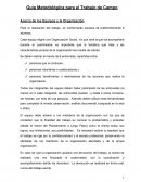 Guía Metodológica para el Trabajo de Campo Acerca de los Equipos y la Organización
