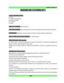 SESIÓN DE TUTORÍA N°1 DATOS INFORMATIVOS
