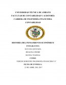 HISTORIA DEL PENSAMIENTO ECONÓMICO ENFOCADA EN LOS MERCADOS