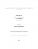 LA ADMINISTRACION DE OPERACIONES COMO PROCESO INTEGRAL DE LA PRODUCCION.