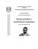 RESOLUCIONES Y SENTENCIAS AGRARIAS
