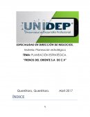 PLANEACIÓN ESTRATÉGICA. “FRENOS DEL ORIENTE S.A DE C.V”