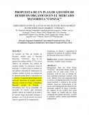 PROPUESTA DE UN PLAN DE GESTIÓN DE RESIDUOS ORGÁNICOS EN EL MERCADO MAYORISTA “CONZAC”