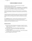 COMO ESCRIBIR UN ENSAYO
