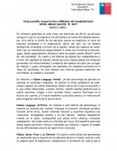 EVALUACIÓN CUALITATIVA PERÍODO DE DIAGNÓSTICO