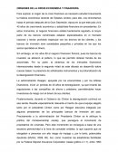 ORÍGENES DE LA CRISIS ECONÓMICA Y FINANCIERA