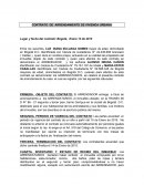 CONTRATO DE ARRENDAMIENTO DE VIVIENDA URBANA