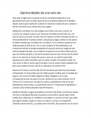 Oportunidades de una sola vez