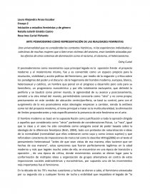 ARTE POSMODERNO COMO REPRESENTACIÓN DE LAS REALIDADES FEMINISTAS.. Página 1