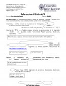 INSTRUCCIONES: A continuación encontrará un listado de referencias. Revíselas y encierre en un círculo cuando encuentre un error u omisión y escriba cuál es el error. Siga el ejemplo 0.