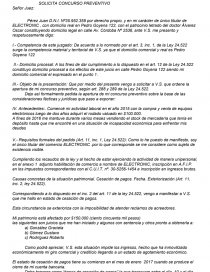 SOLICITA CONCURSO PREVENTIVO. Página 1