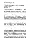 DESAHOGO DE VISTA DE CONTESTACIÓN DE DEMANDA