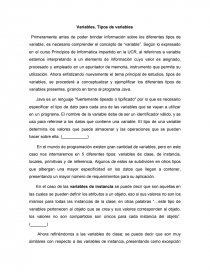 Variables. Tipos de variables. Página 1
