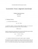 Econometría: Tarea 1, Regresión Lineal Simple