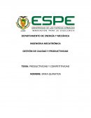 PRODUCTIVIDAD Y COMPETITIVIDAD. La competitividad, se puede definir como la capacidad