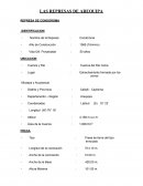 LAS REPRESAS DE AREQUIPA REPRESA DE CONDOROMA