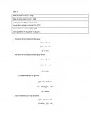 Trabajo de quimica Masa del agua fría (m1) = 100g