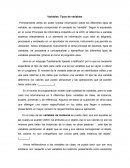 Variables. Tipos de variables