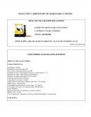 SELECCIÓN Y ADQUISICIÓN DE MAQUINARIA Y EQUIPO