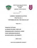 PRACTICA NO. 2 “DETERMINACIÓN DEL PESO MOLECULAR”