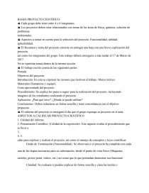 BASES PROYECTO CIENTÍFICO. Página 1