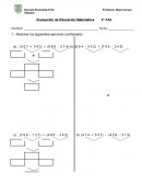 Prueba de matemática 2 año básico