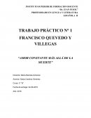ANÁLISIS LITERARIO DE UN POEMA DE FRANCISCO QUEVEDO