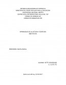 El presente trabajo está relacionado con la asignatura APRENDIZAJE DE LA LECTURA Y LA ESCRITURA