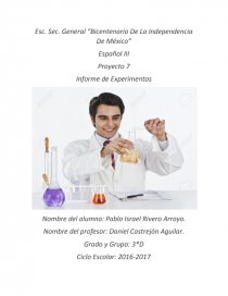 Proyecto . Informe de Un Experimentoю. Página 1