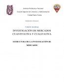 INVESTIGACIÓN DE MERCADOS CUANTITATIVA Y CUALITATIVA. ESTRUCTURA DE LA INVESTIGACIÓN DE MERCADOS