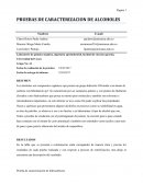 PRUEBAS DE CARACTERIZACION DE ALCOHOLES