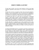 ENSAYO “SOBRE LA LECTURA”