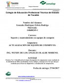 Soporte y mantenimiento en equipos de computo